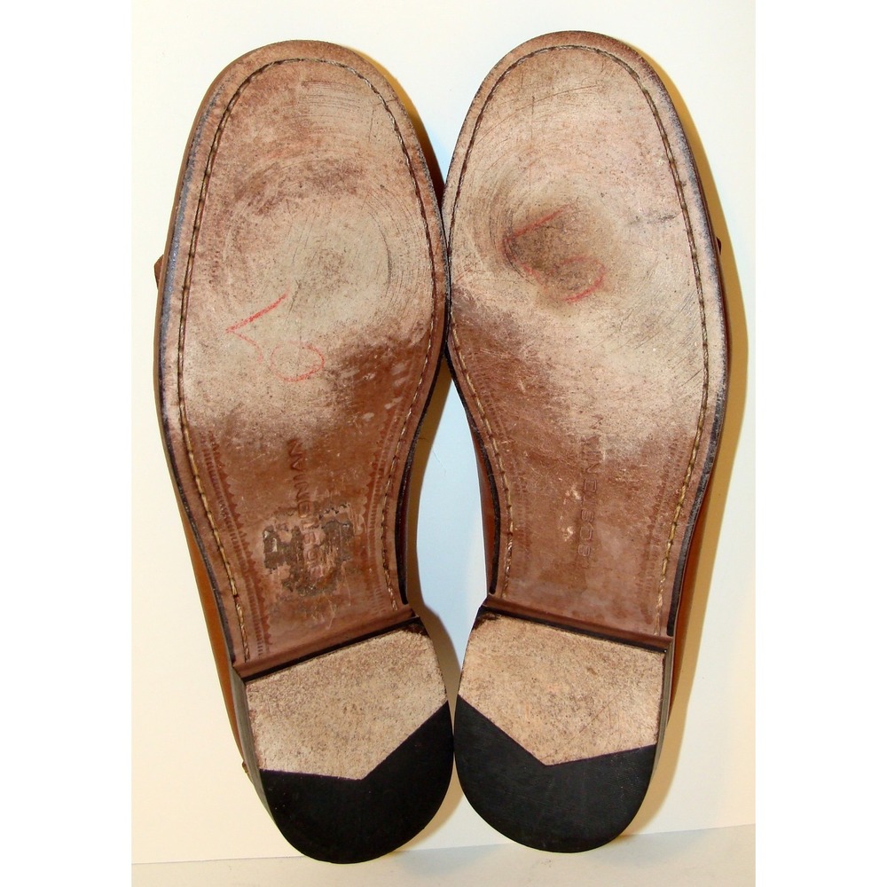 BOSTONIAN MENS TAN LEATHER TASSLE LOAFERS SIZE 10.5M  C124 - Picture 9 of 9